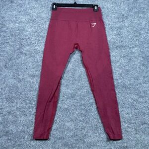 Gymshark Vital Seamless 2.0 Leggings Burgundy Marl High Rise Womens Size M